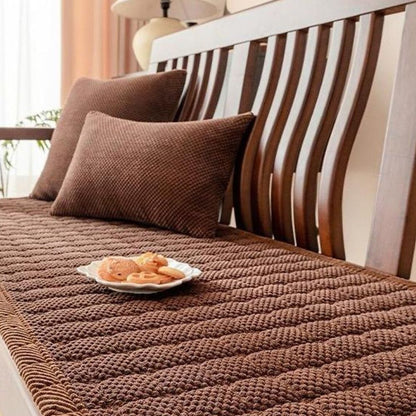 Sofa Seat Cover Ribbed Corduroy Thickened Padding Anti-Slip