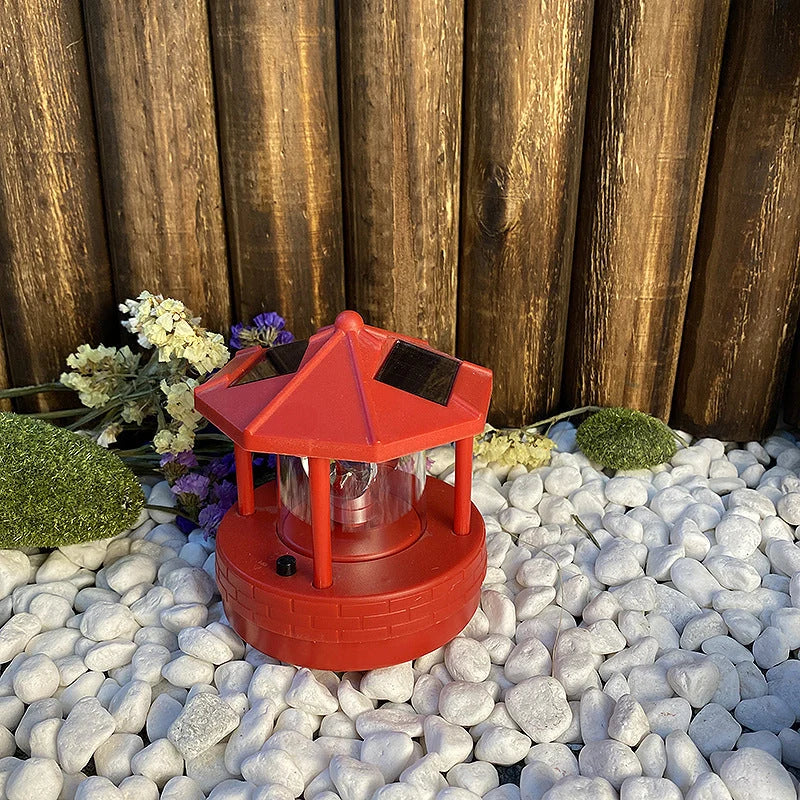 Solar Garden Light Rotating Lighthouse Beacon IP44 Weather-Resistant