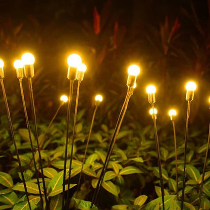Solar Garden Lights Warm LEDs Weatherproof Adjustable Stakes