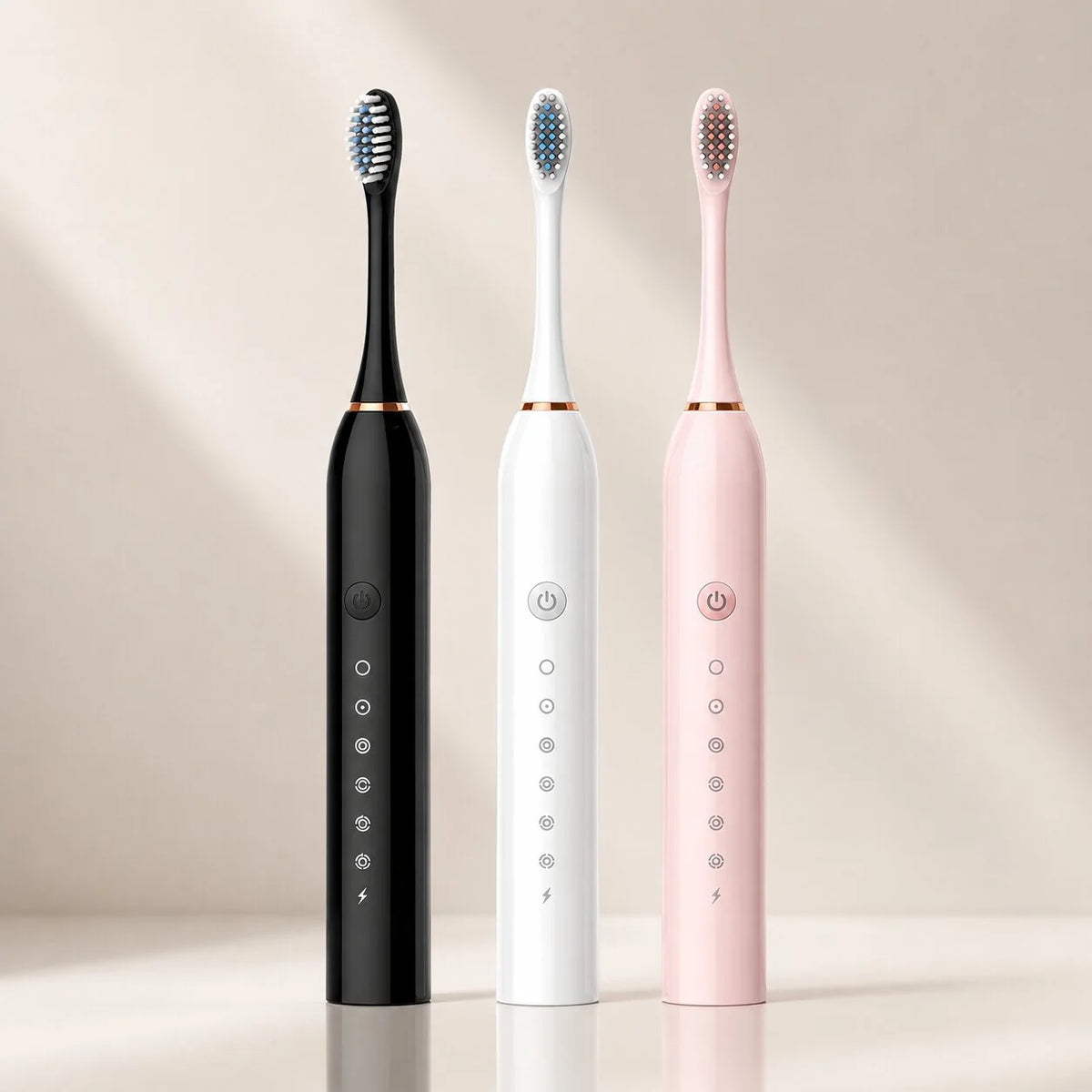 Sonic Toothbrush 5 Modes USB Rechargeable 8 Replacement Heads