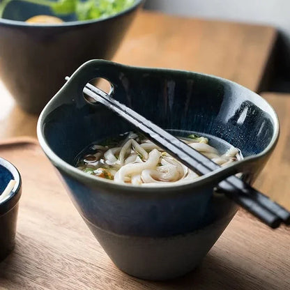 Soup Bowl Heat-Retaining Ceramic Dual Handles Dishwasher-Safe
