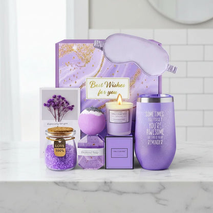 Spa Gift Set Bath & Aromatherapy Metal Basket