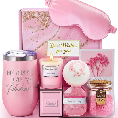 Spa Gift Set Bath & Aromatherapy Metal Basket
