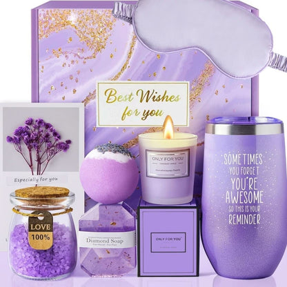 Spa Gift Set Bath & Aromatherapy Metal Basket