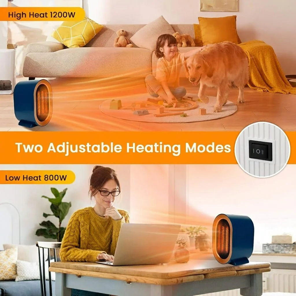 Space Heater Compact Ceramic Overheat Protection