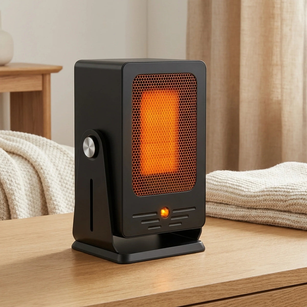 Space Heater Convection Fan Adjustable Thermostat & Overheat Protection