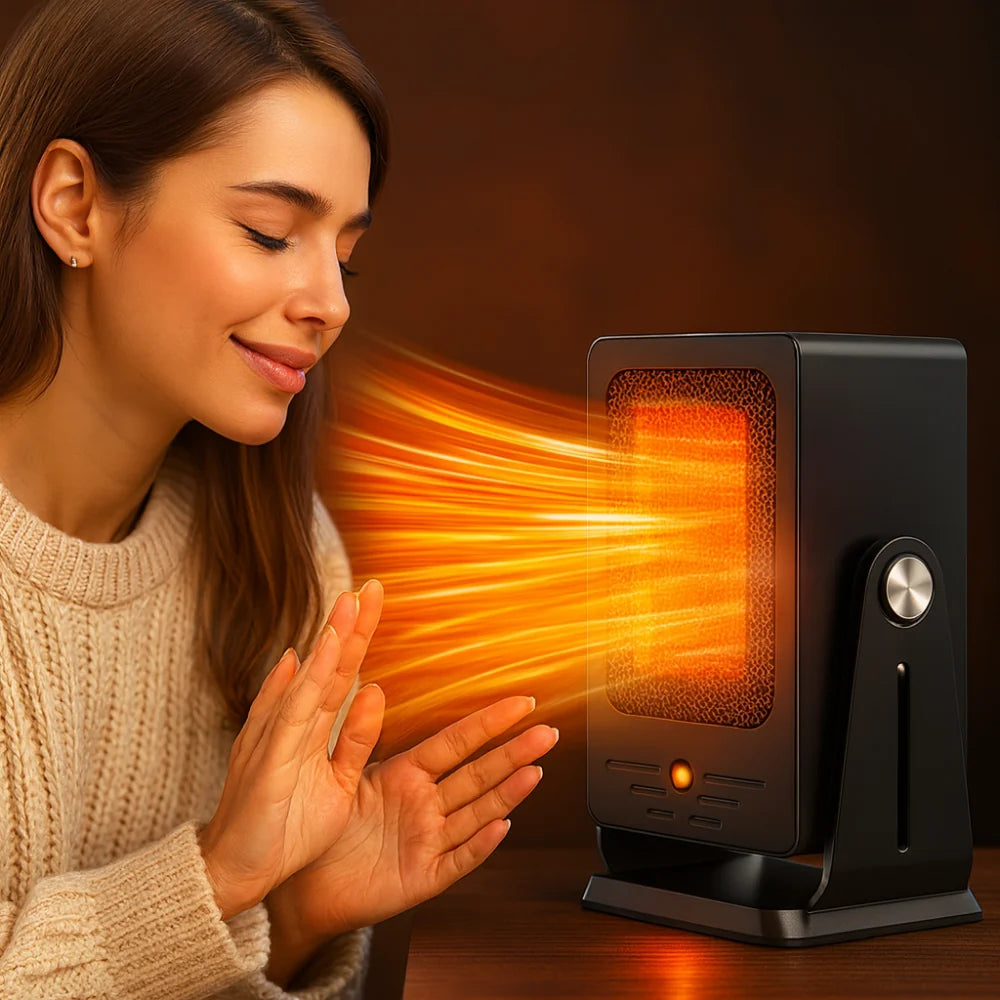 Space Heater Convection Fan Adjustable Thermostat & Overheat Protection