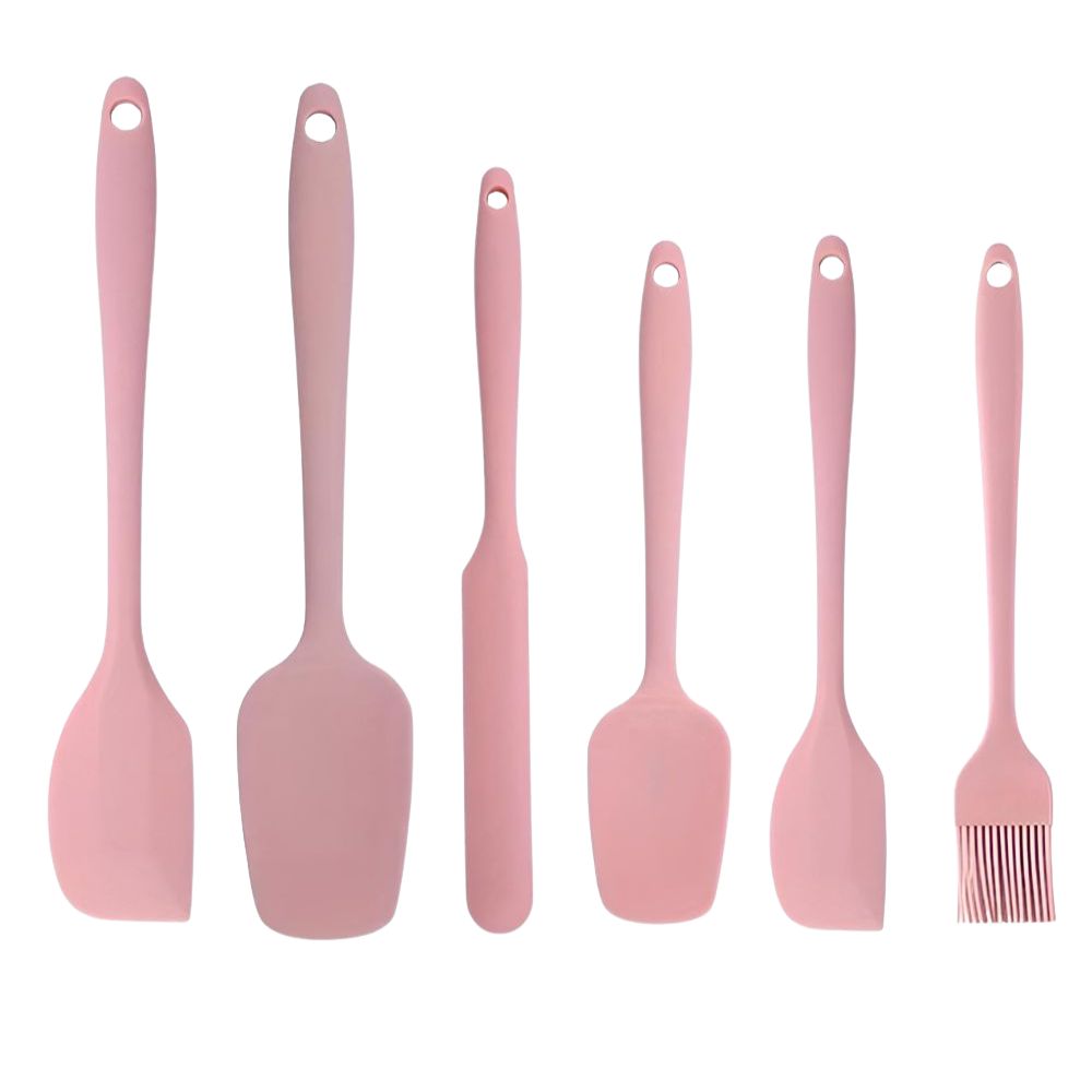 Spatula Set Silicone 6 Piece With Basting Brush