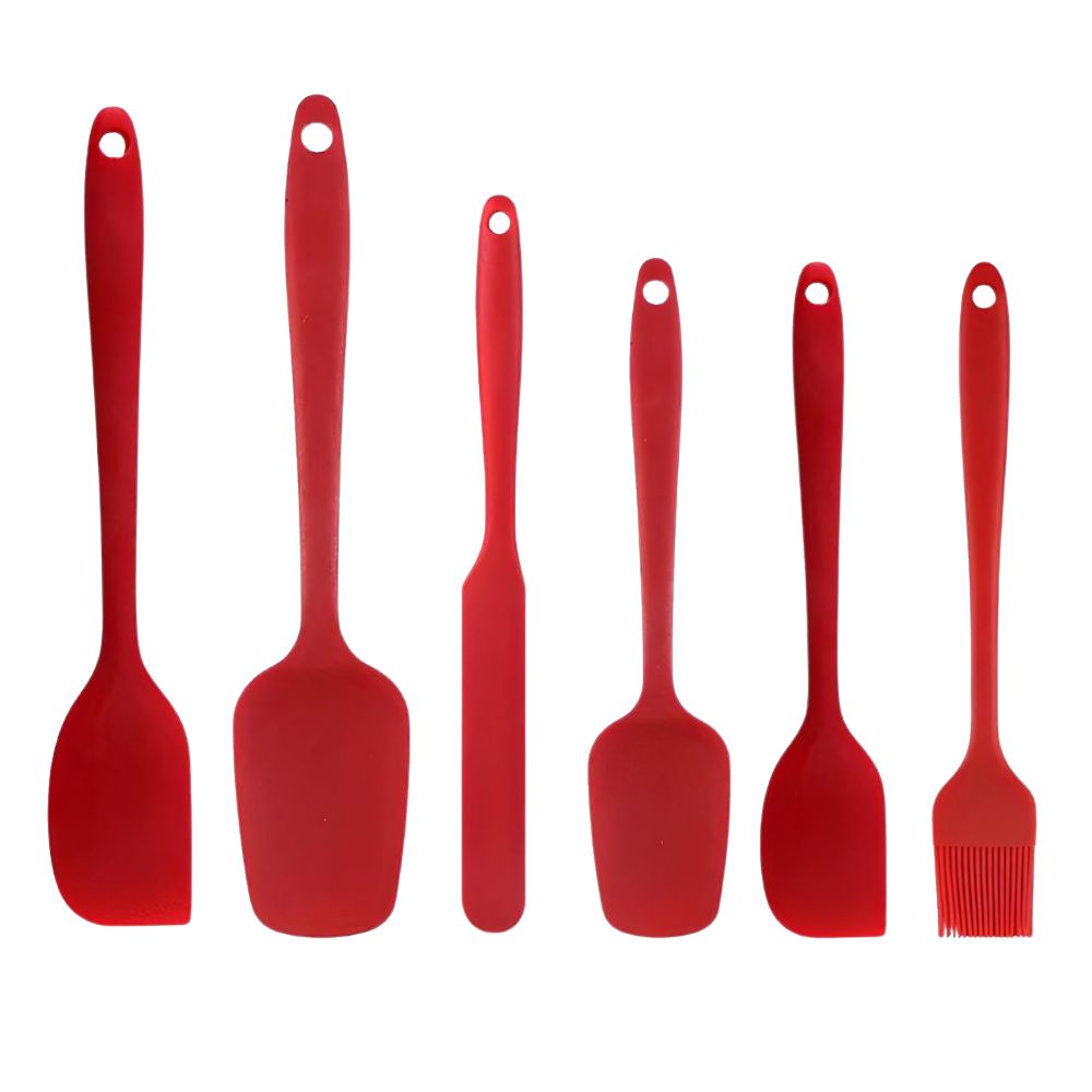 Spatula Set Silicone 6 Piece With Basting Brush