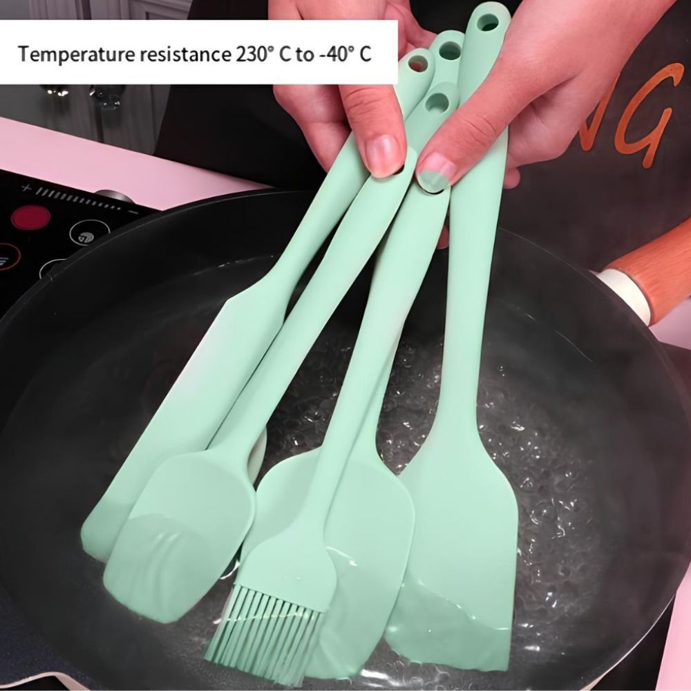 Spatula Set Silicone 6 Piece With Basting Brush