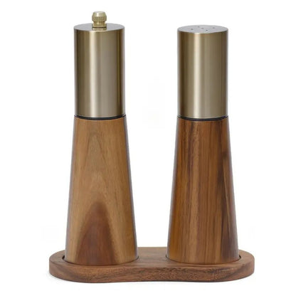 Spice Grinder Wooden Body Stainless Steel Top Adjustable Grind