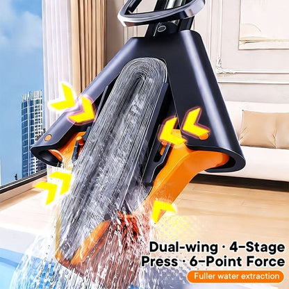 Sponge Mop Lever Wringing PVA With 2 Sponge Heads