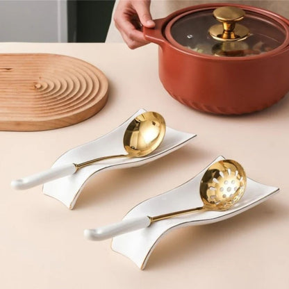 Spoon Rest Porcelain Heat-Resistant & Dishwasher Safe