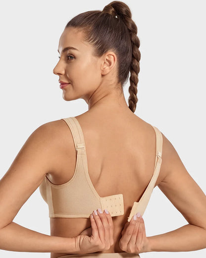 Sports Bra High-Impact Support External Underwire Breathable Mesh Panels