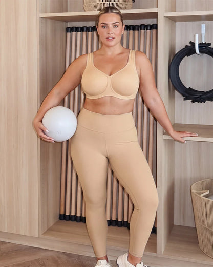 Sports Bra High-Impact Support External Underwire Breathable Mesh Panels