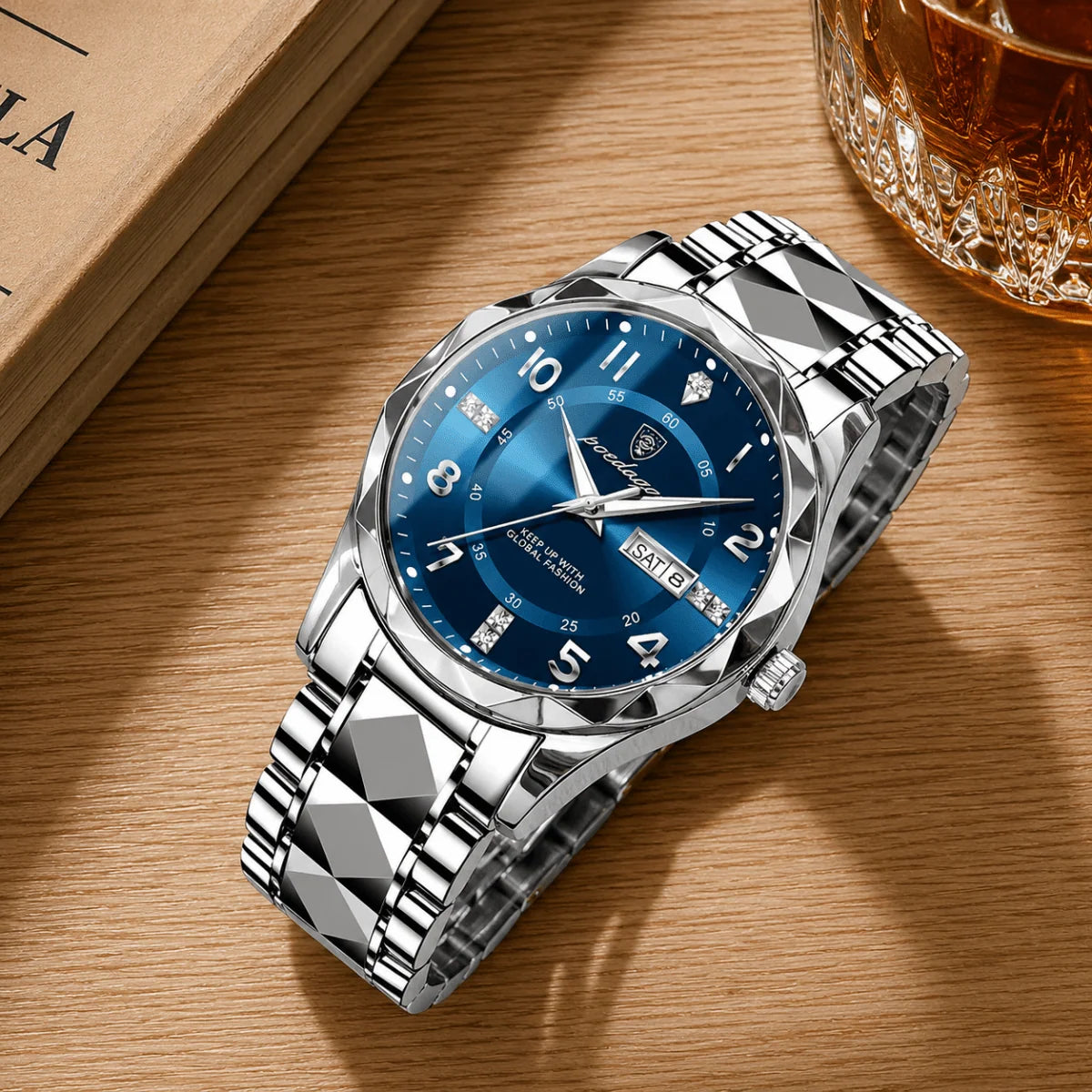 Sports Watch Quartz Movement Titanium Case Water-Resistant to 164 Ft