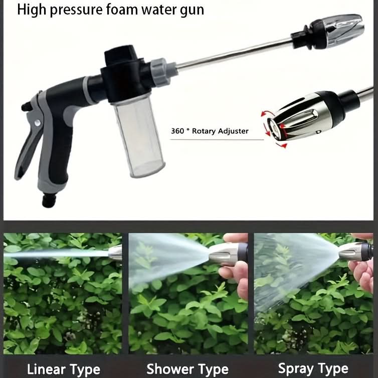 Spray Gun High-Pressure Foam 360-Degree Adjustable Modes