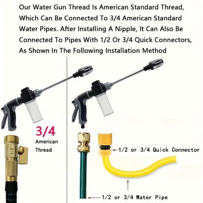 Spray Gun High-Pressure Foam 360-Degree Adjustable Modes