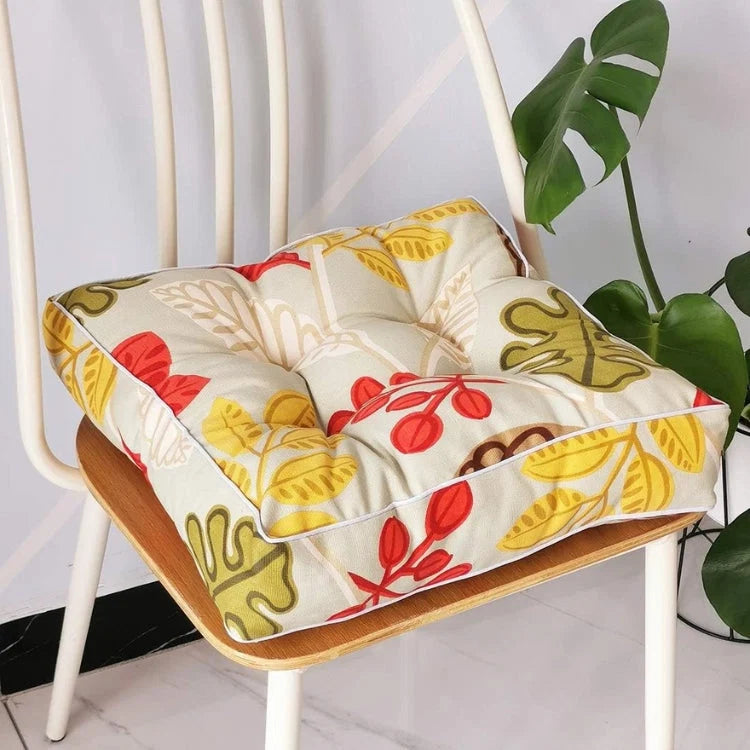 Square Chair Cushion Tufted Microfiber 16 x 16 Inches
