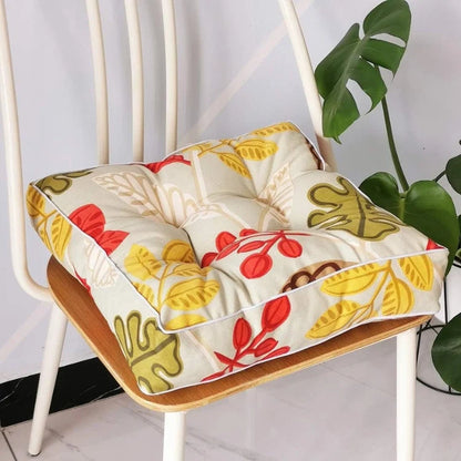 Square Chair Cushion Tufted Microfiber 16 x 16 Inches
