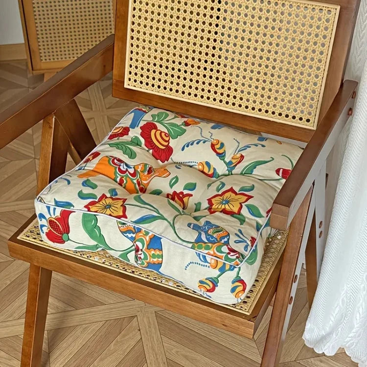 Square Chair Cushion Tufted Microfiber 16 x 16 Inches