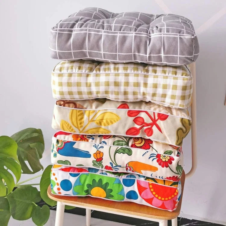 Square Chair Cushion Tufted Microfiber 16 x 16 Inches