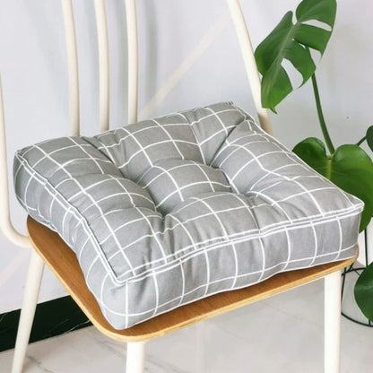 Square Chair Cushion Tufted Microfiber 16 x 16 Inches