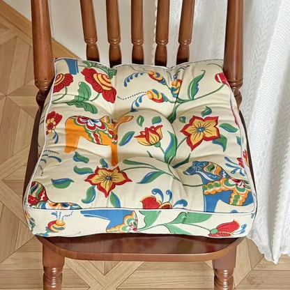 Square Chair Cushion Tufted Microfiber 16 x 16 Inches