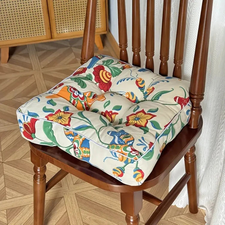 Square Chair Cushion Tufted Microfiber 16 x 16 Inches
