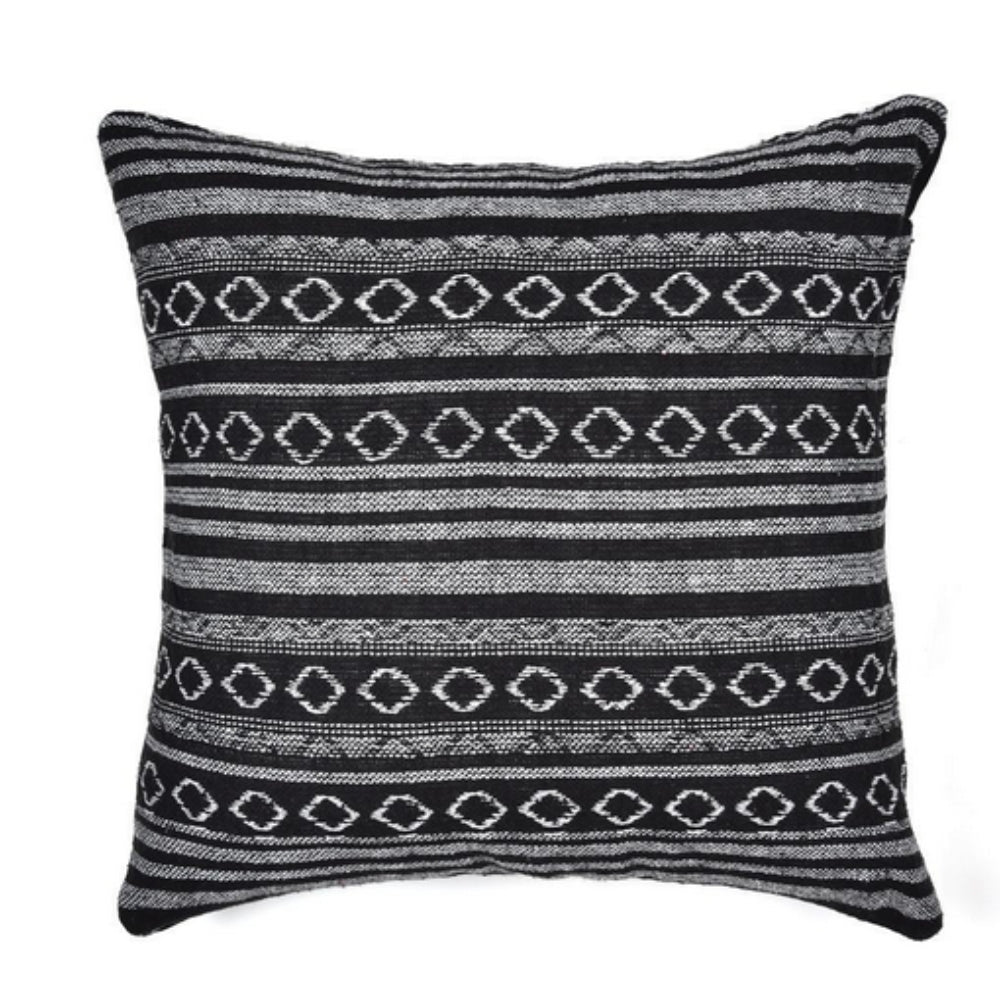 Square Cushion Cover Bohemian Geometric Microfiber & Zip Closure