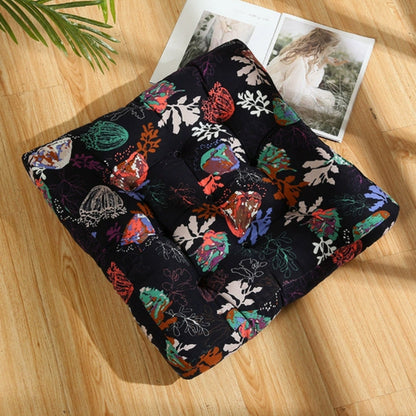 Square Seat Cushion Microfiber Removable Cover & Anti-Slip Strap