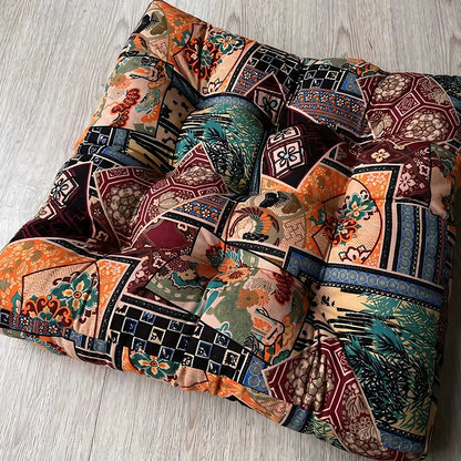 Square Seat Cushion Microfiber Removable Cover & Anti-Slip Strap