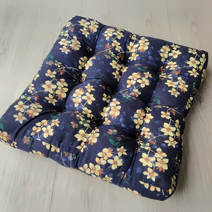 Square Seat Cushion Microfiber Removable Cover & Anti-Slip Strap