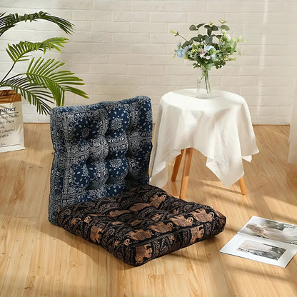 Square Seat Cushion Microfiber Removable Cover & Anti-Slip Strap