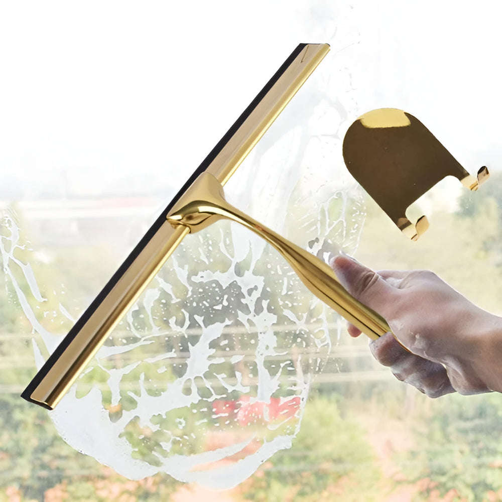 Squeegee Stainless Steel Gold Finish Non-Slip Handle