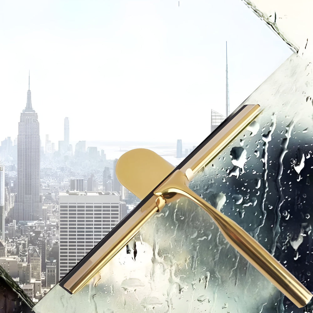 Squeegee Stainless Steel Gold Finish Non-Slip Handle