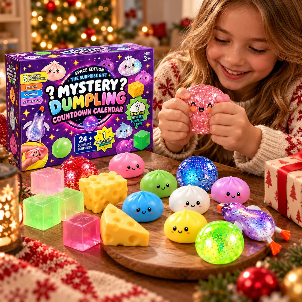 Squishy Toy Advent Calendar 24-Piece Slow-Return Foam Set