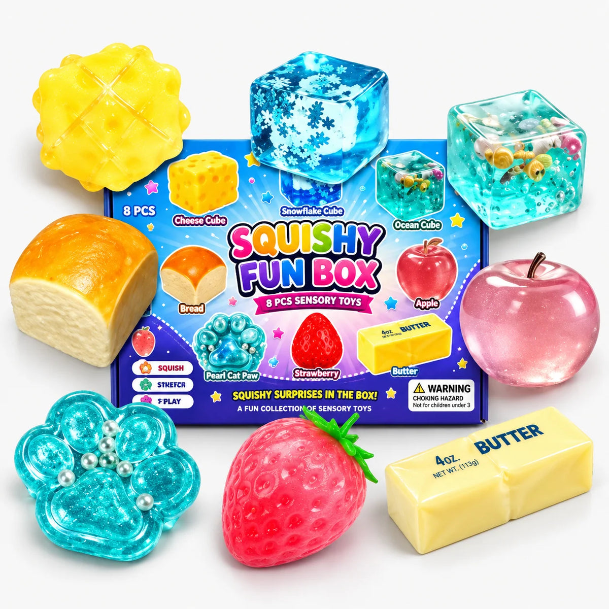 Squishy Toy Advent Calendar 24-Piece Slow-Return Foam Set