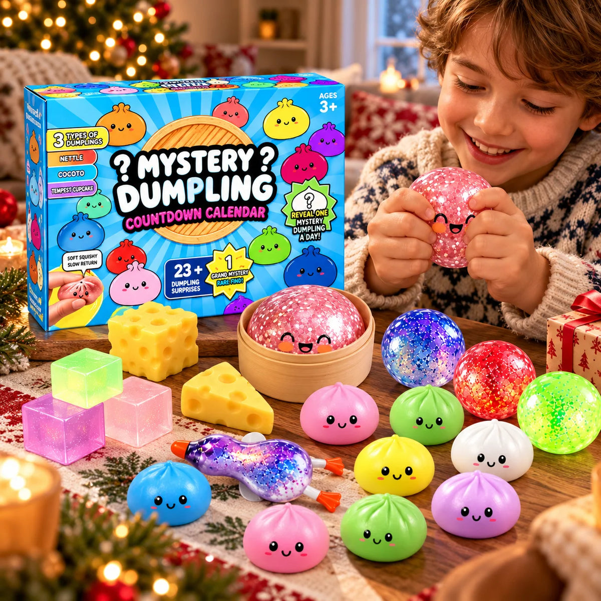 Squishy Toy Advent Calendar 24-Piece Slow-Return Foam Set