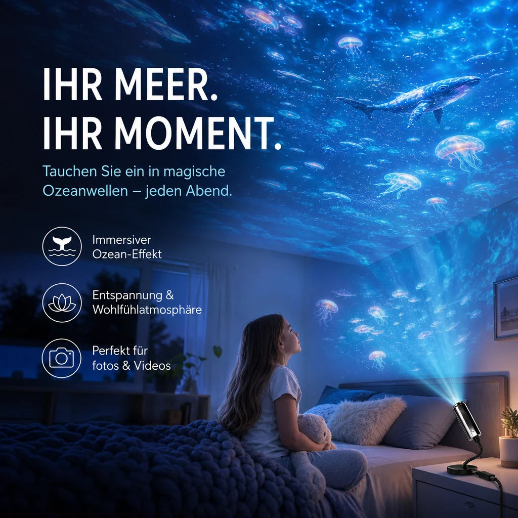 Star Projector Night Light 10 Slides Flexible USB Arm