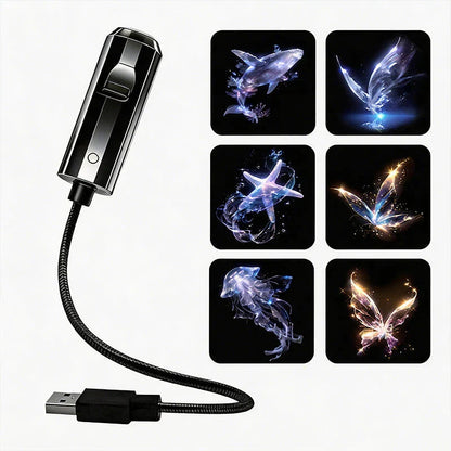 Star Projector Night Light 10 Slides Flexible USB Arm