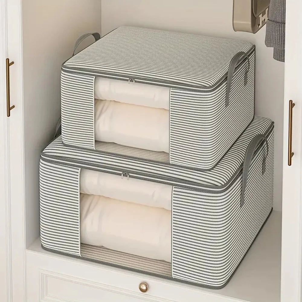 Storage Bag Foldable Breathable Cloth & Clear Panel