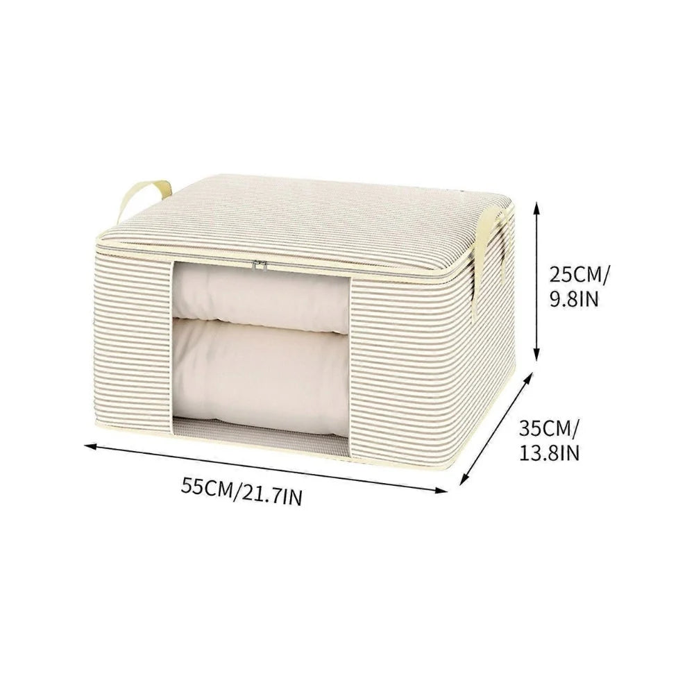 Storage Bag Foldable Breathable Cloth & Clear Panel