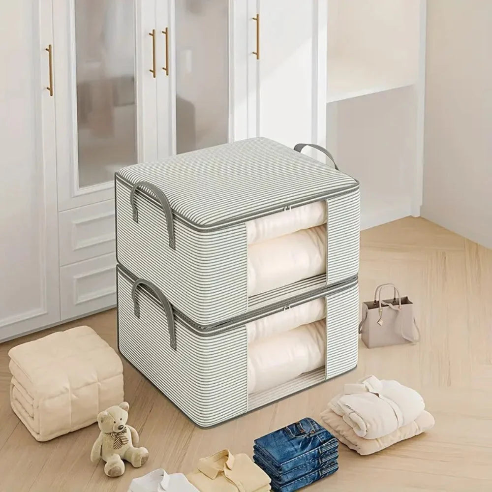 Storage Bag Foldable Breathable Cloth & Clear Panel