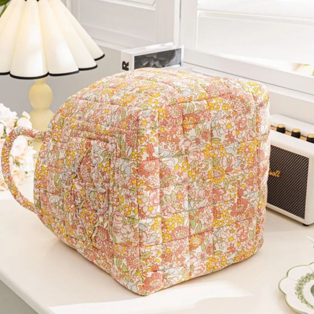 Storage Basket Canvas Floral Machine Washable