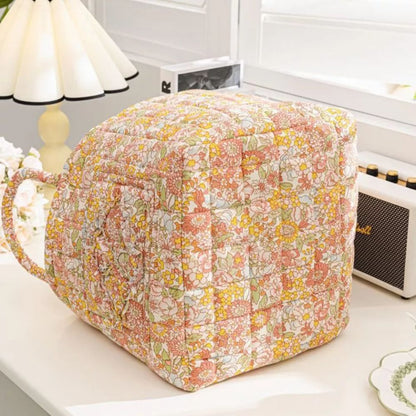 Storage Basket Canvas Floral Machine Washable