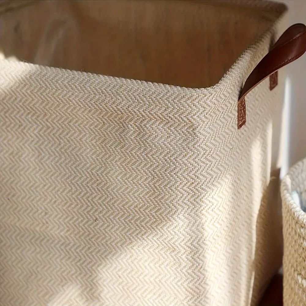Storage Basket Foldable Woven Sturdy Handles