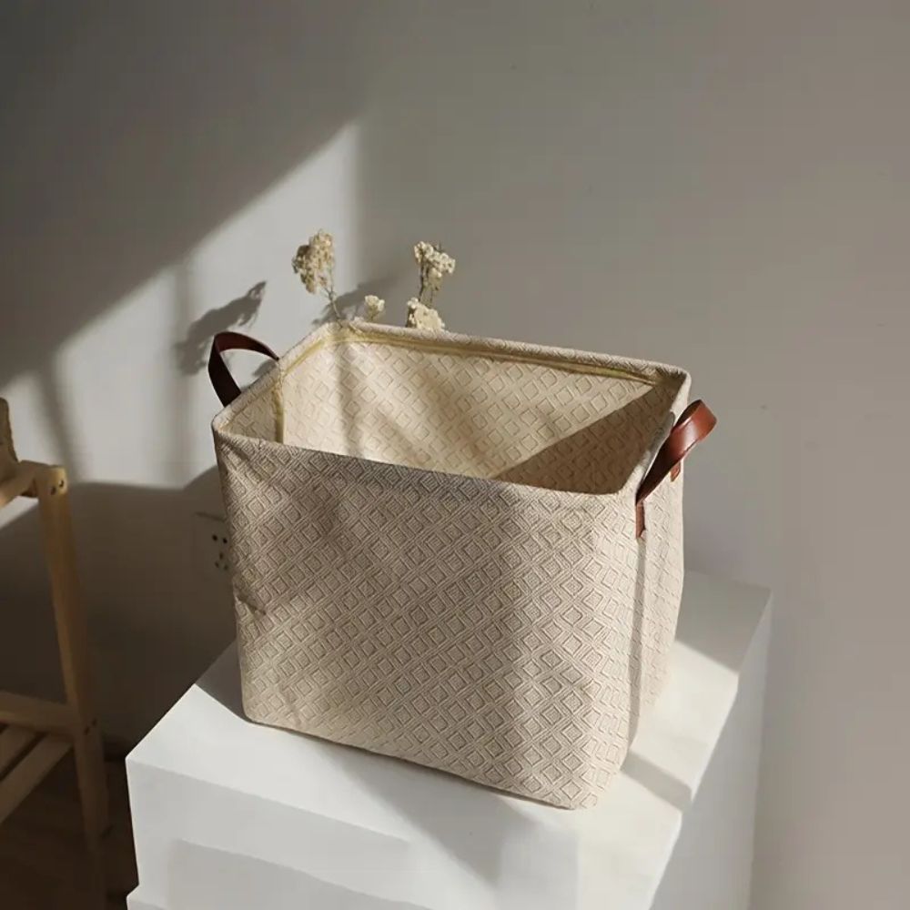 Storage Basket Foldable Woven Sturdy Handles