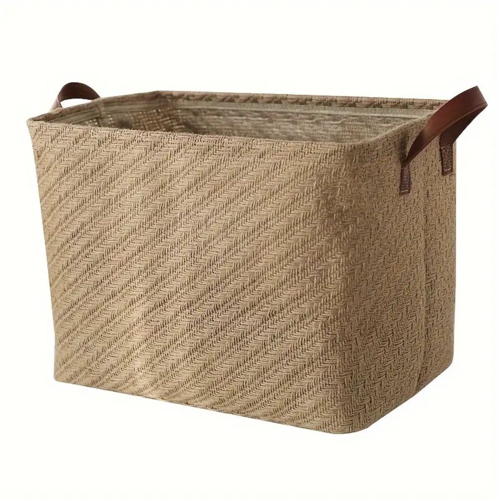 Storage Basket Foldable Woven Sturdy Handles