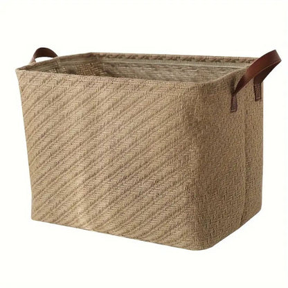 Storage Basket Foldable Woven Sturdy Handles